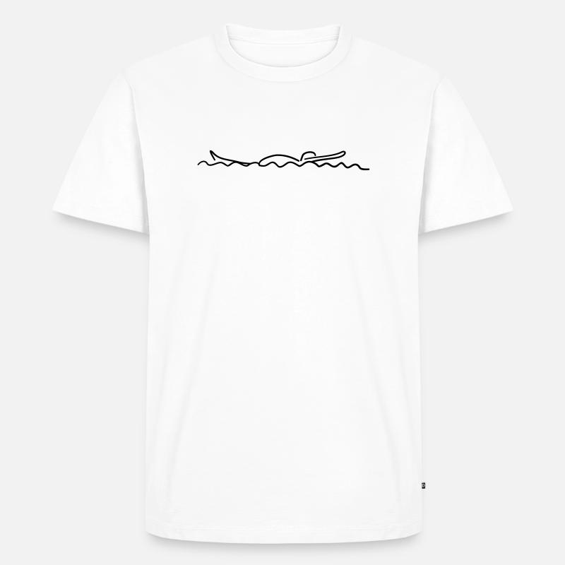 Back float - Men's Premium Organic T-Shirt - white