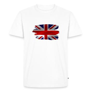 Drapeau britannique - anglais - T-shirt Premium bio Homme - blanc - Devant - Nico (187cm)
