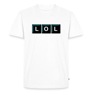 Lol - Men's Premium Organic T-Shirt - white - Front - Nico (187cm)