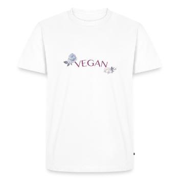 Végétalien - T-shirt Premium bio Homme - blanc - Devant - Nico (187cm)