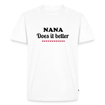 Nana - Men's Premium Organic T-Shirt - white - Front - Nico (187cm)