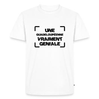 Guadeloupe / Gwadloup / Guadeloupéen / 971 - T-shirt Premium bio Homme - blanc - Devant - Nico (187cm)