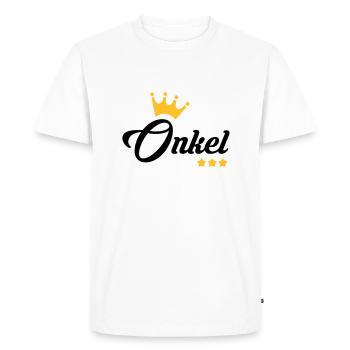 Uncle Onkel Bébé Vetter Oncle Baby Family - Men's Premium Organic T-Shirt - white - Front - Nico (187cm)