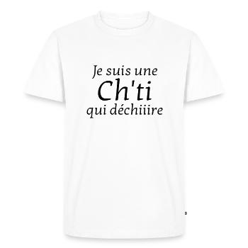 Ch'ti / Nord / Chti / Ch'ti mi / Nordiste / France - Men's Premium Organic T-Shirt - white - Front - Nico (187cm)
