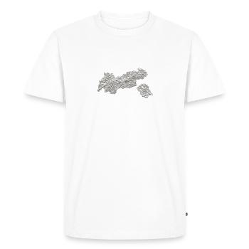 Tirol Topographie carte montagnes - T-shirt Premium bio Homme - blanc - Devant - Nico (187cm)