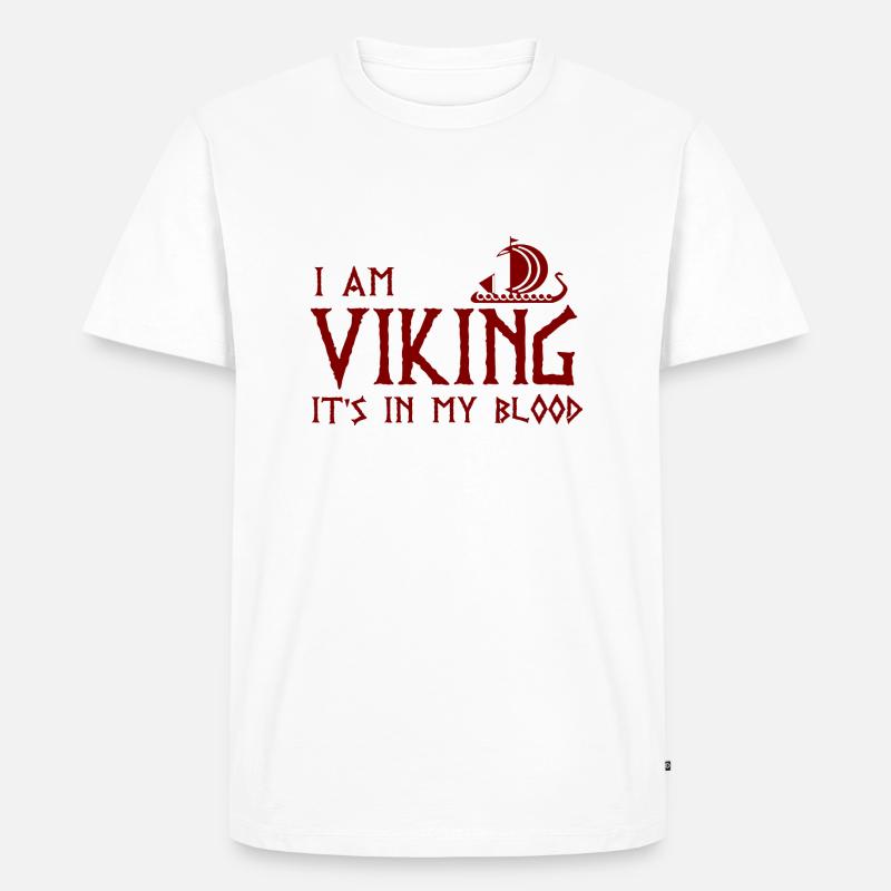 Ich bin Wikinger - Männer Premium Bio T-Shirt - Weiß