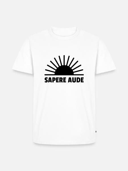 sapere aude - Latin - Herre Premium økologisk T-shirt - hvid