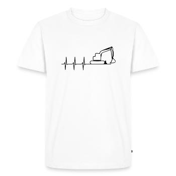 dragage de cœur - T-shirt Premium bio Homme - blanc - Devant - Nico (187cm)