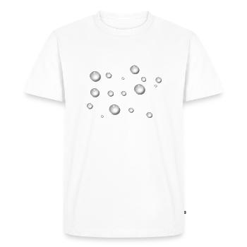 Drops of water rain - Men's Premium Organic T-Shirt - white - Front - Nico (187cm)
