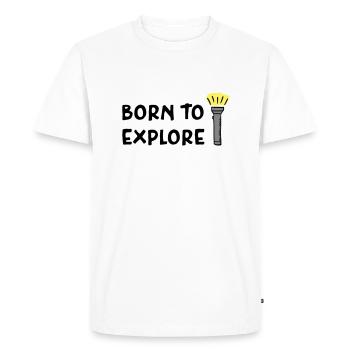 Urbex - Born to explore - Men's Premium Organic T-Shirt - white - Front - Nico (187cm)