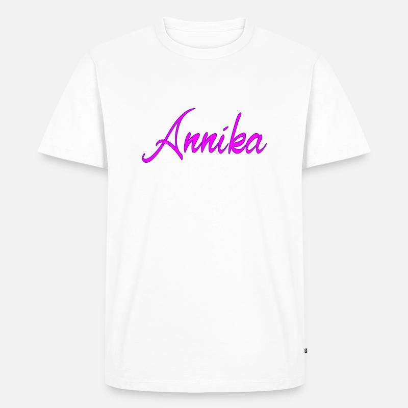 Annika - Männer Premium Bio T-Shirt - Weiß