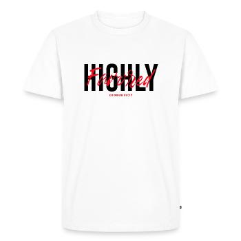 Très favorisé - T-shirt Premium bio Homme - blanc - Devant - Nico (187cm)