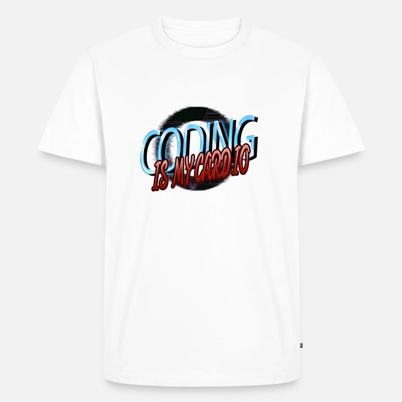 computer science geek computer father - Männer Premium Bio T-Shirt - Weiß