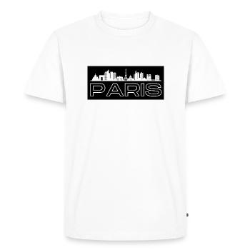 Paris - with skyline - Men's Premium Organic T-Shirt - white - Front - Nico (187cm)