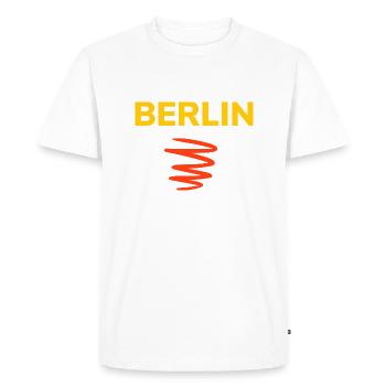 Le plus beau T-shirt de Berlin - T-shirt Premium bio Homme - blanc - Devant - Nico (187cm)