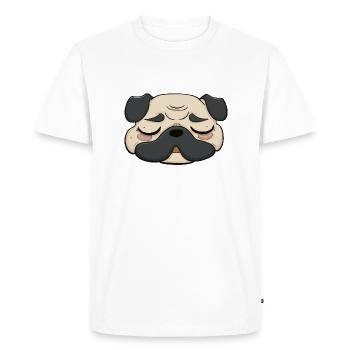 Sleeping Pug Dog Funny Dog Owners - Men's Premium Organic T-Shirt - white - Front - Nico (187cm)