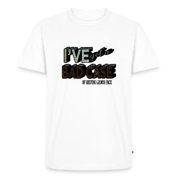 Dinosaur Fan Sayings Dino Bike Moon - Men's Premium Organic T-Shirt - white - Front - Nico (187cm)