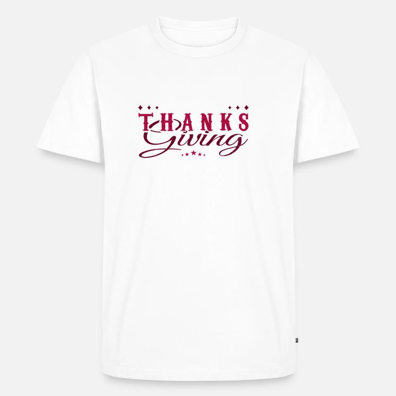 Danke Spenden - Männer Premium Bio T-Shirt - Weiß