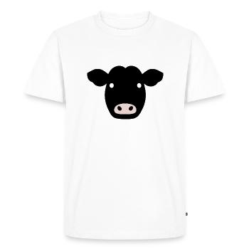 vache animal mignon animaux de la ferme drôles vaches nouveau 13 - T-shirt Premium bio Homme - blanc - Devant - Nico (187cm)