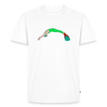 Nageur Monopalme - T-shirt Premium bio Homme - blanc - Devant - Nico (187cm)