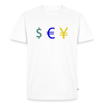 money shirt - T-shirt Premium bio Homme - blanc - Devant - Nico (187cm)