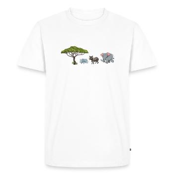 Safari Zoo Animal Safari Zoo - T-shirt Premium bio Homme - blanc - Devant - Nico (187cm)