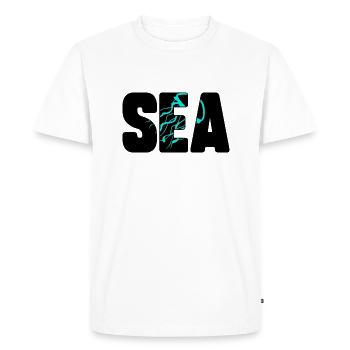 Sea - Men's Premium Organic T-Shirt - white - Front - Nico (187cm)