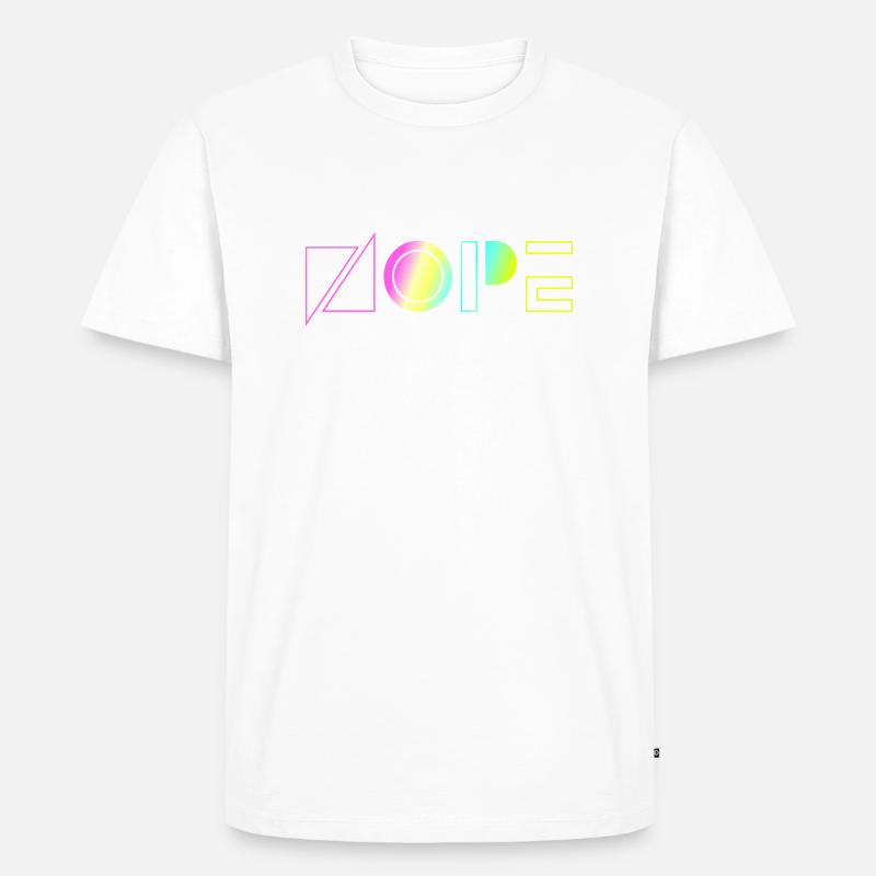 NOPE - sei kein ja-Sager! - Männer Premium Bio T-Shirt - Weiß