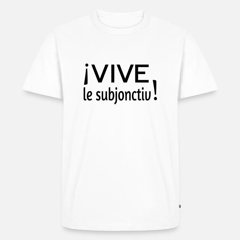 Vive le subjonctiv - Männer Premium Bio T-Shirt - Weiß