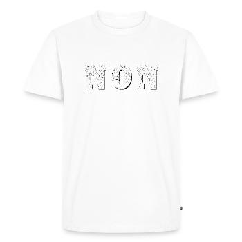 NON - T-shirt Premium bio Homme - blanc - Devant - Nico (187cm)