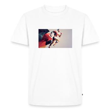 Sprinter - T-shirt Premium bio Homme - blanc - Devant - Nico (187cm)