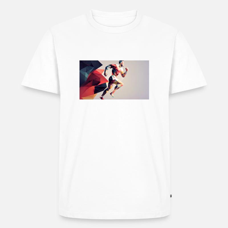 Sprinter - Männer Premium Bio T-Shirt - Weiß