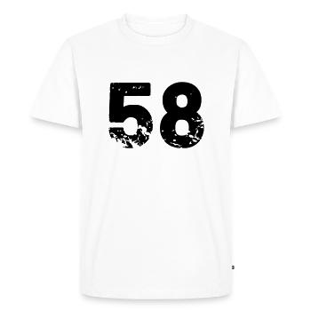 58 - Men's Premium Organic T-Shirt - white - Front - Nico (187cm)