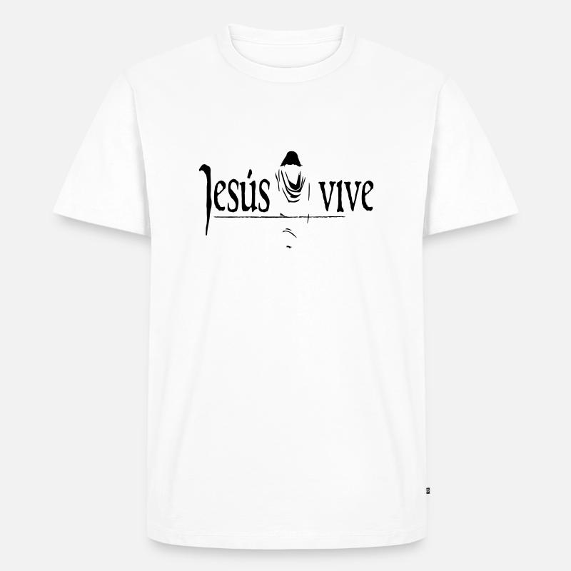 Jésus vit - T-shirt Premium bio Homme - blanc