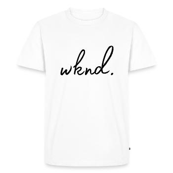 wknd. weekend. Weekend - T-shirt Premium bio Homme - blanc - Devant - Nico (187cm)