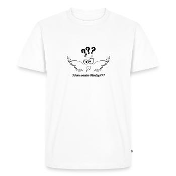 Oiseau confus - T-shirt Premium bio Homme - blanc - Devant - Nico (187cm)