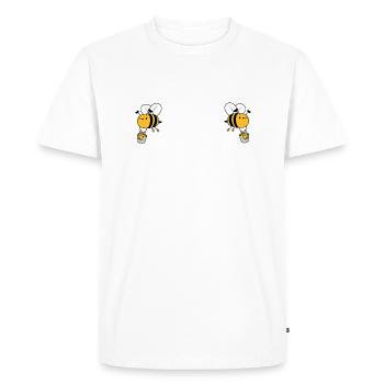 Marchand de miel marchand de miel abeilles mignonnes apiculteur citation - T-shirt Premium bio Homme - blanc - Devant - Nico (187cm)