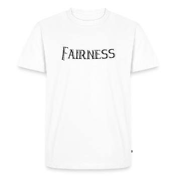 Fairness - Men's Premium Organic T-Shirt - white - Front - Nico (187cm)