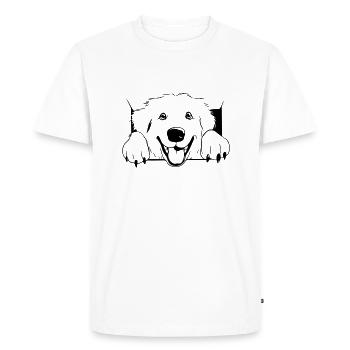 Bouvier des Pyrénées - T-shirt Premium bio Homme - blanc - Devant - Nico (187cm)