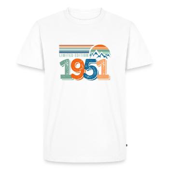 Limited edition 1951 - T-shirt Premium bio Homme - blanc - Devant - Nico (187cm)