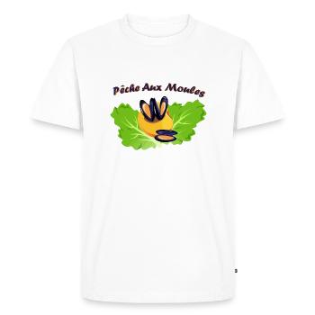 PECHE AUX MOULES - T-shirt Premium bio Homme - blanc - Devant - Nico (187cm)