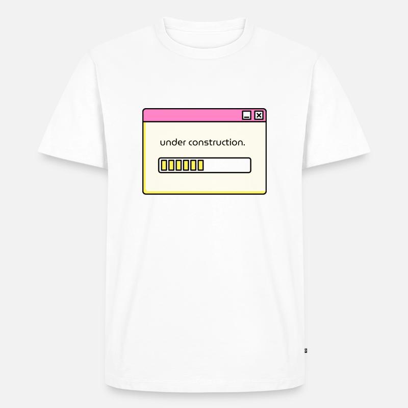 under constrcution. - Männer Premium Bio T-Shirt - Weiß