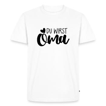 Tu vas être une grand-mère - T-shirt Premium bio Homme - blanc - Devant - Nico (187cm)