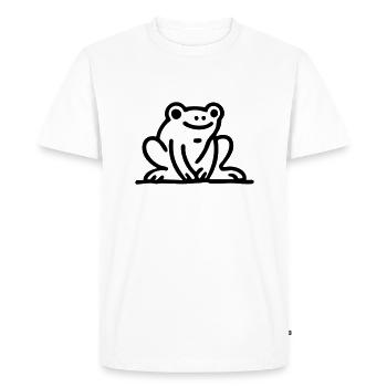 Frog Frog - Men's Premium Organic T-Shirt - white - Front - Nico (187cm)
