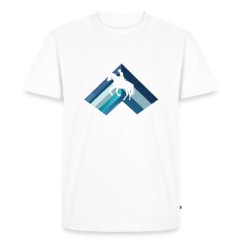 Cheval Chevaux Cheval sauvage - T-shirt Premium bio Homme - blanc - Devant - Nico (187cm)