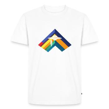 Soucoupe de vaisseau spatial - T-shirt Premium bio Homme - blanc - Devant - Nico (187cm)