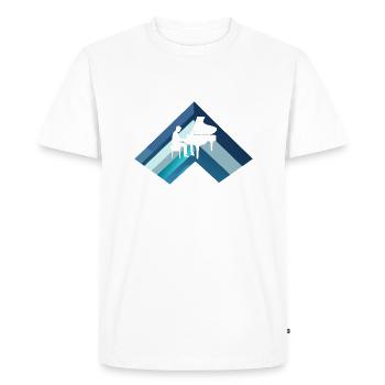 École de Musique Piano - T-shirt Premium bio Homme - blanc - Devant - Nico (187cm)
