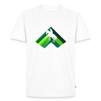 Cavalier de dressage - T-shirt Premium bio Homme - blanc - Devant - Nico (187cm)