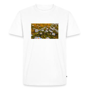 Daisies in Bloom - Men's Premium Organic T-Shirt - white - Front - Nico (187cm)