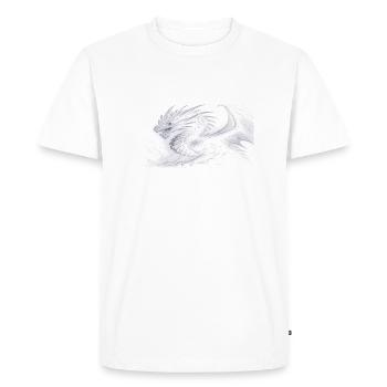 Dragon - Noir et blanc - T-shirt Premium bio Homme - blanc - Devant - Nico (187cm)